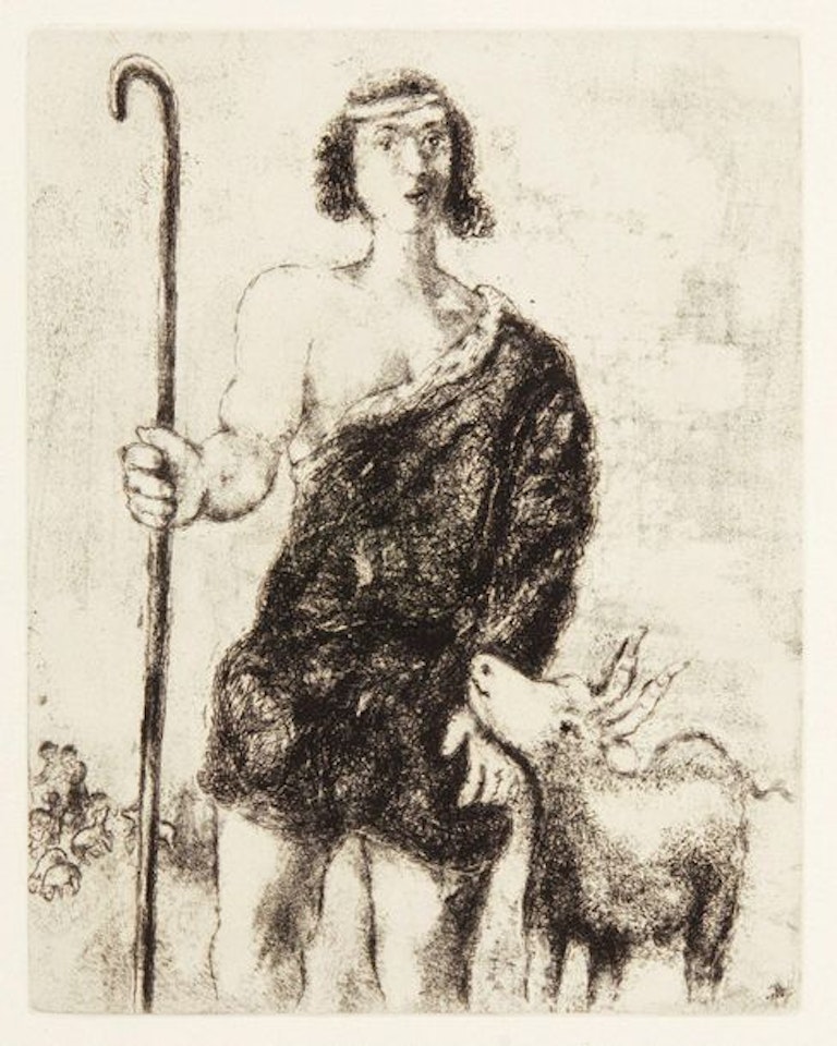 Joseph shepherd (Vollard Bible plate) by Marc Chagall