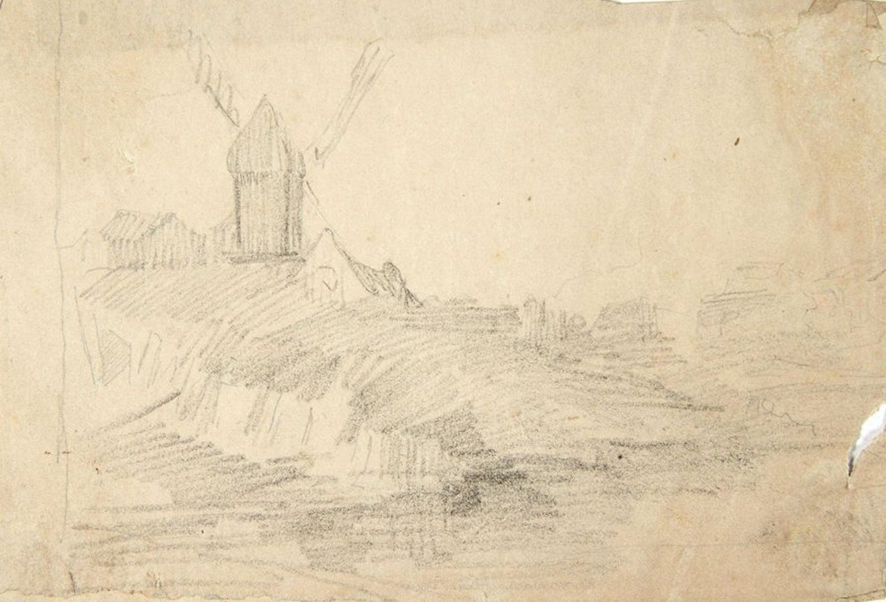 The Perrey mill in Le Havre by Eugène Boudin