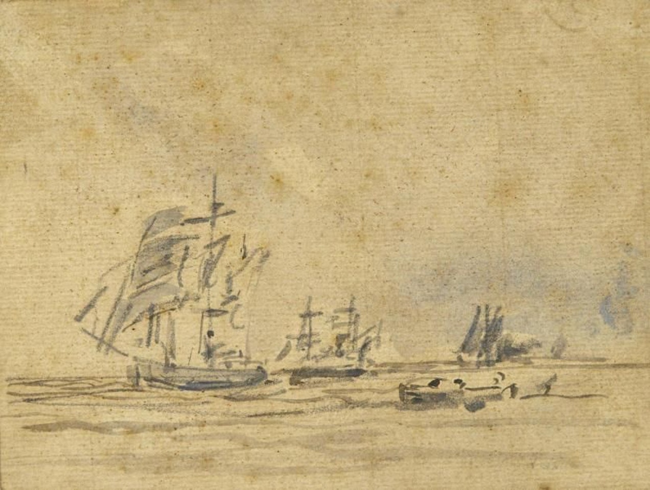 Sailboats by Eugène Boudin
