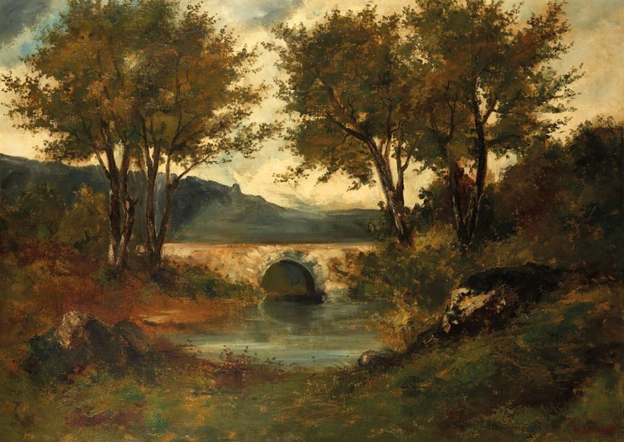 The little bridge by Gustave Courbet