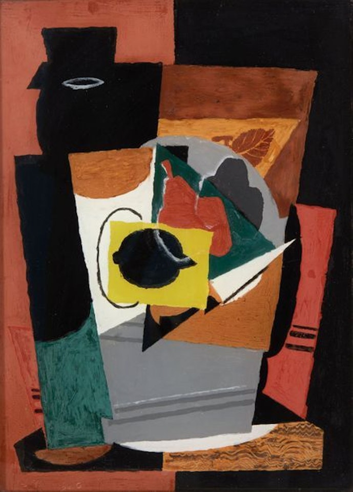 Still life with pears and knife by Louis Marcoussis