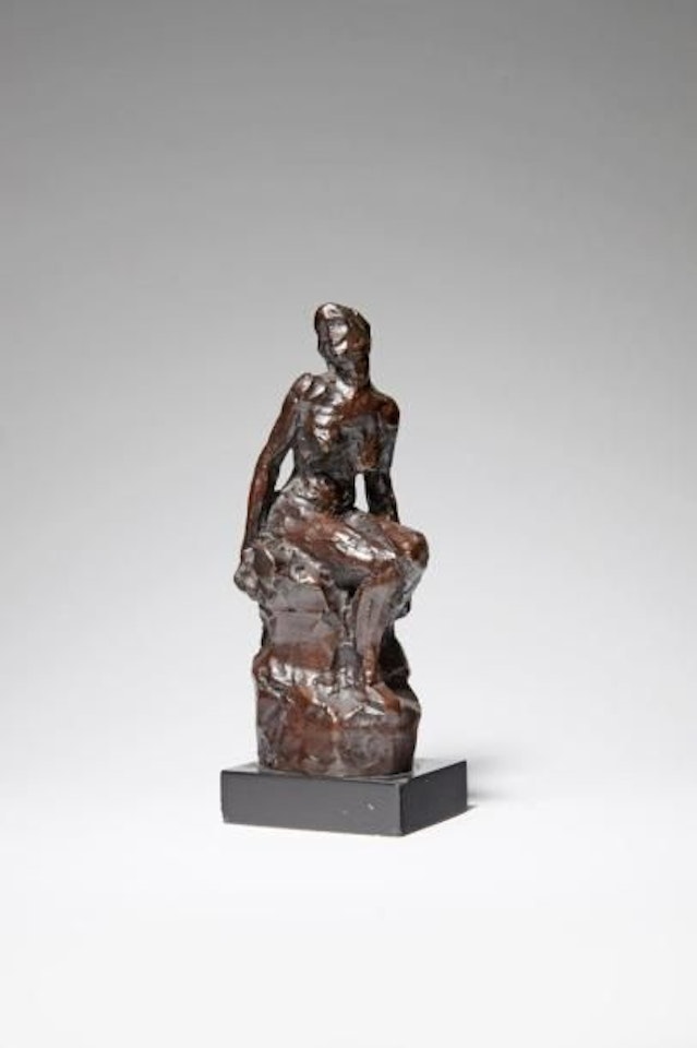 Woman sitting on a rock by Jean-Baptiste Carpeaux
