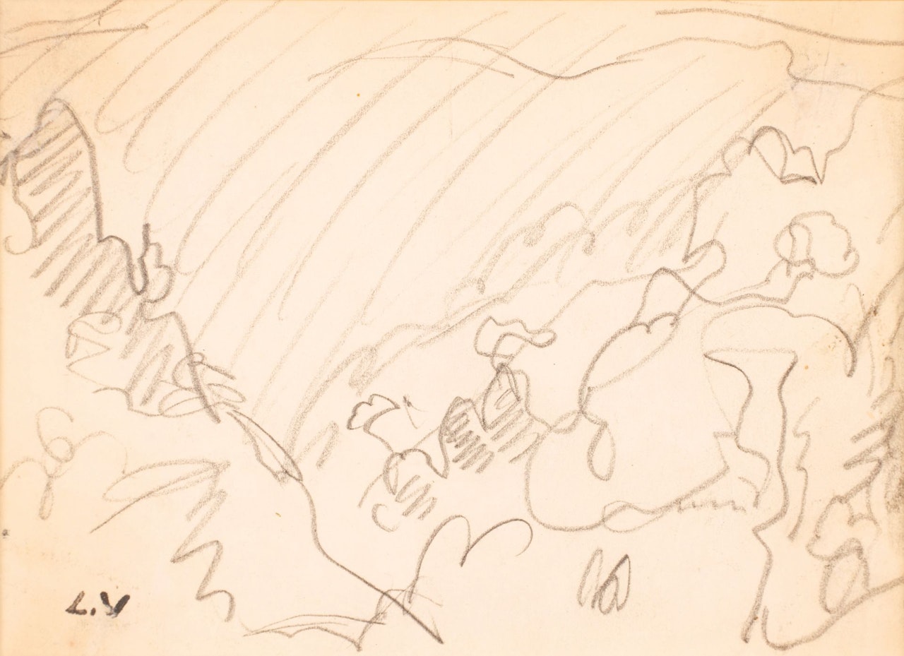 Sketch Red rocks by Louis Valtat
