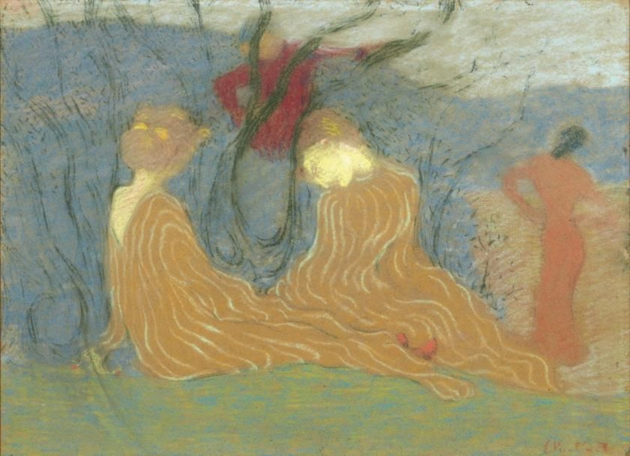 Two women in a wood by Édouard Vuillard