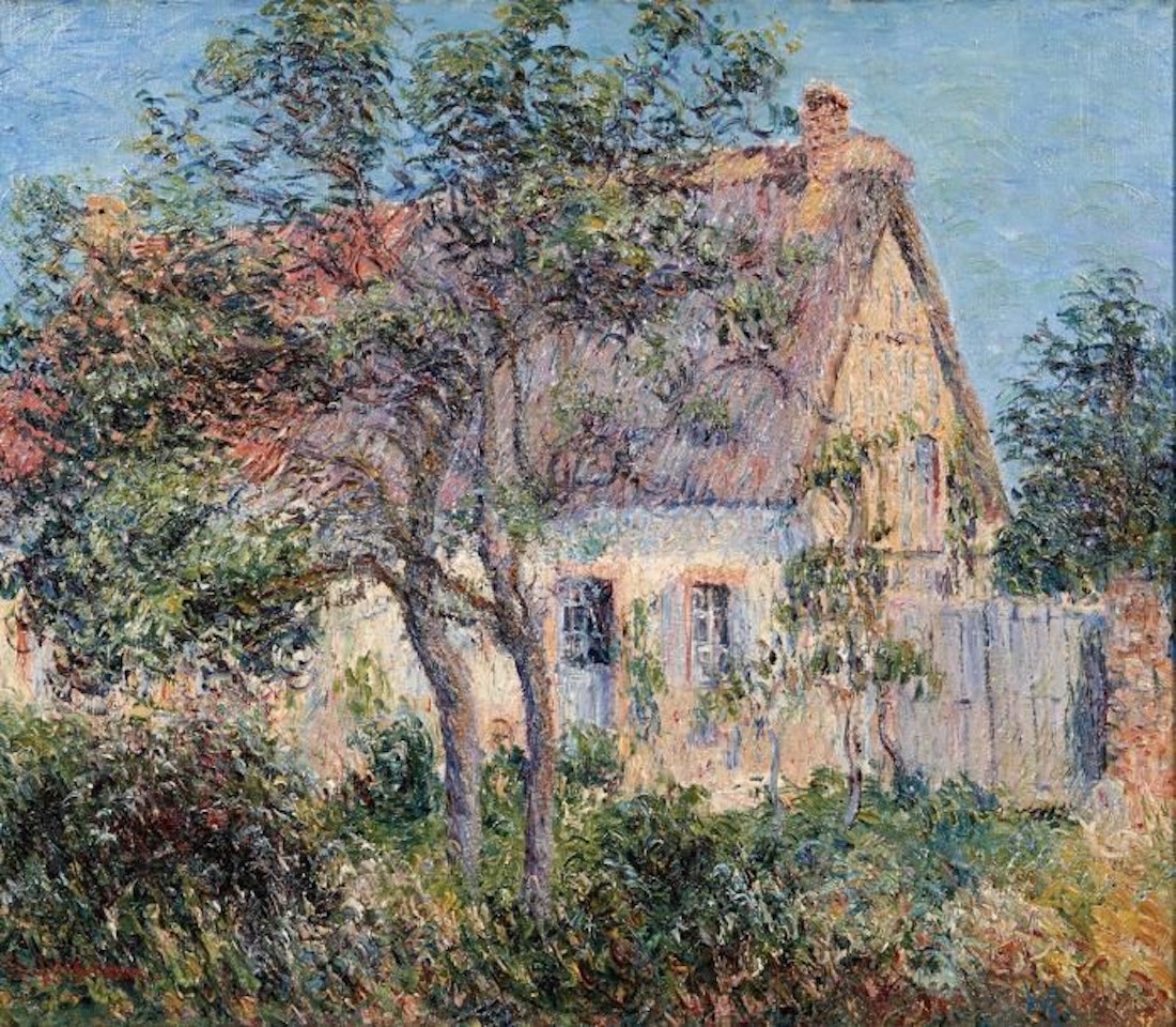 Thatched cottage near Vaudreuil by Gustave Loiseau