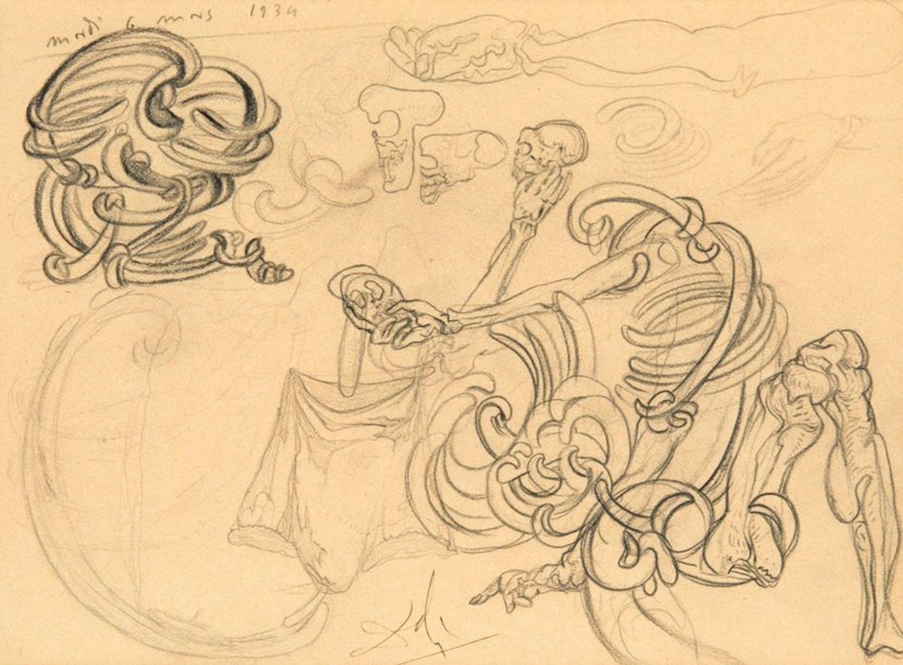 Necrophilic omelets by Salvador Dali