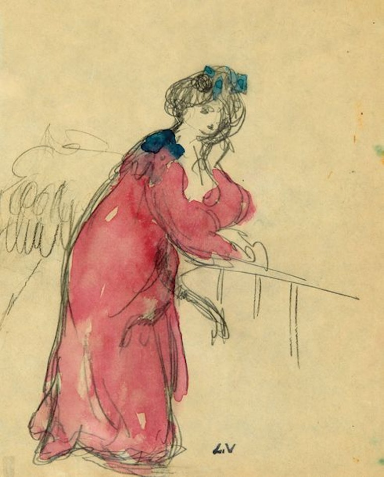 Madame Valtat, the blue ribbon by Louis Valtat