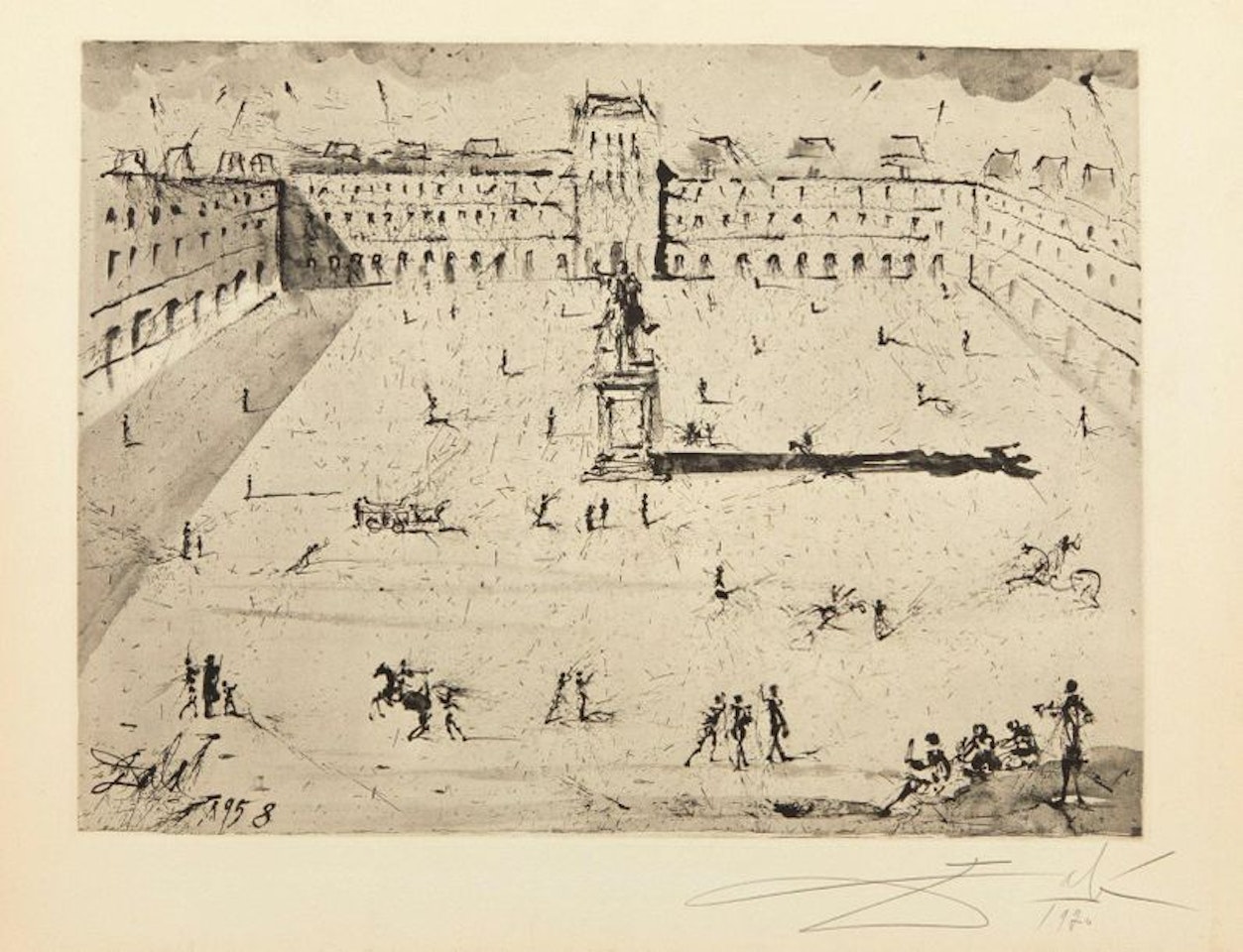 La grande place des Vosges by Salvador Dali
