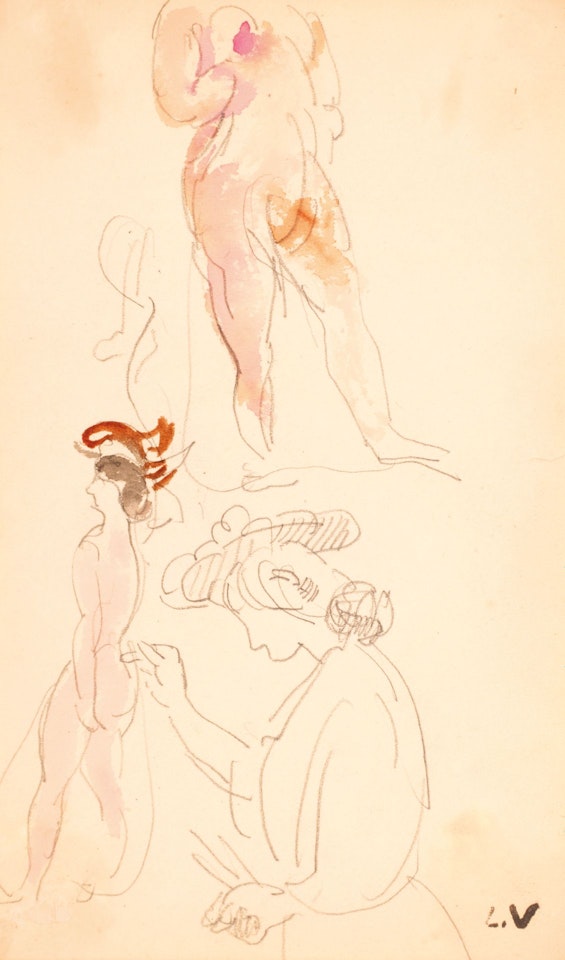 Study of two women and a man by Louis Valtat