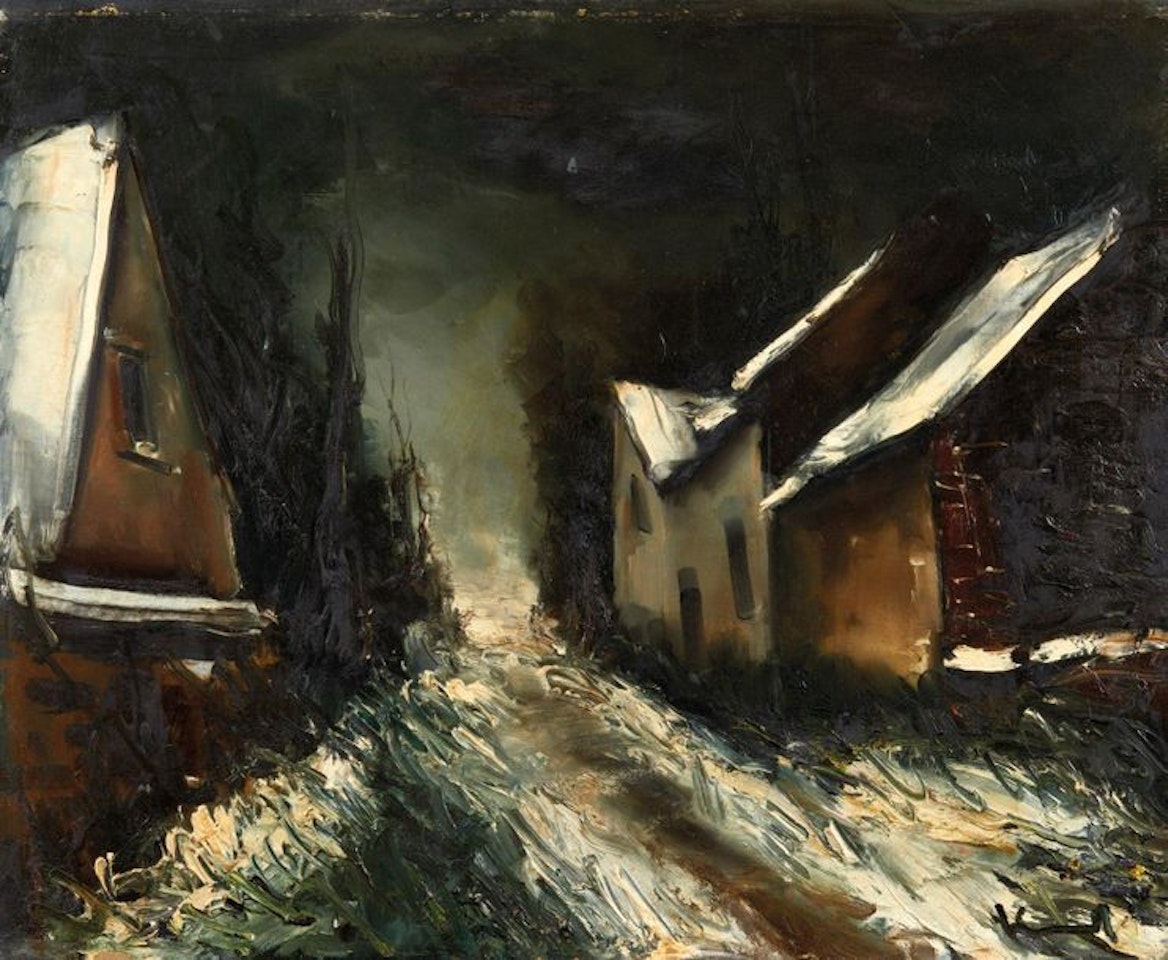 Snowy village street by Maurice de Vlaminck