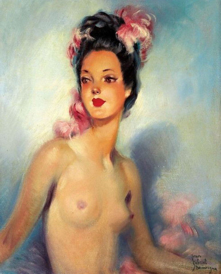 Portrait of an elegant bust by Jean Gabriel Domergue