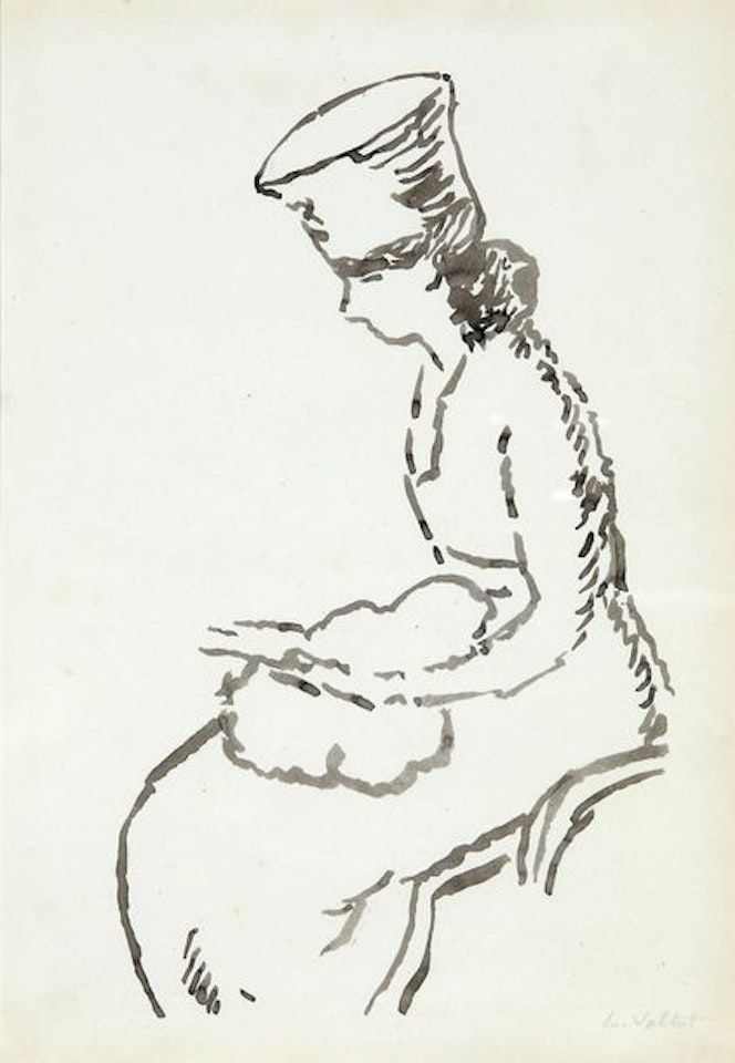 Young woman with a hat by Louis Valtat