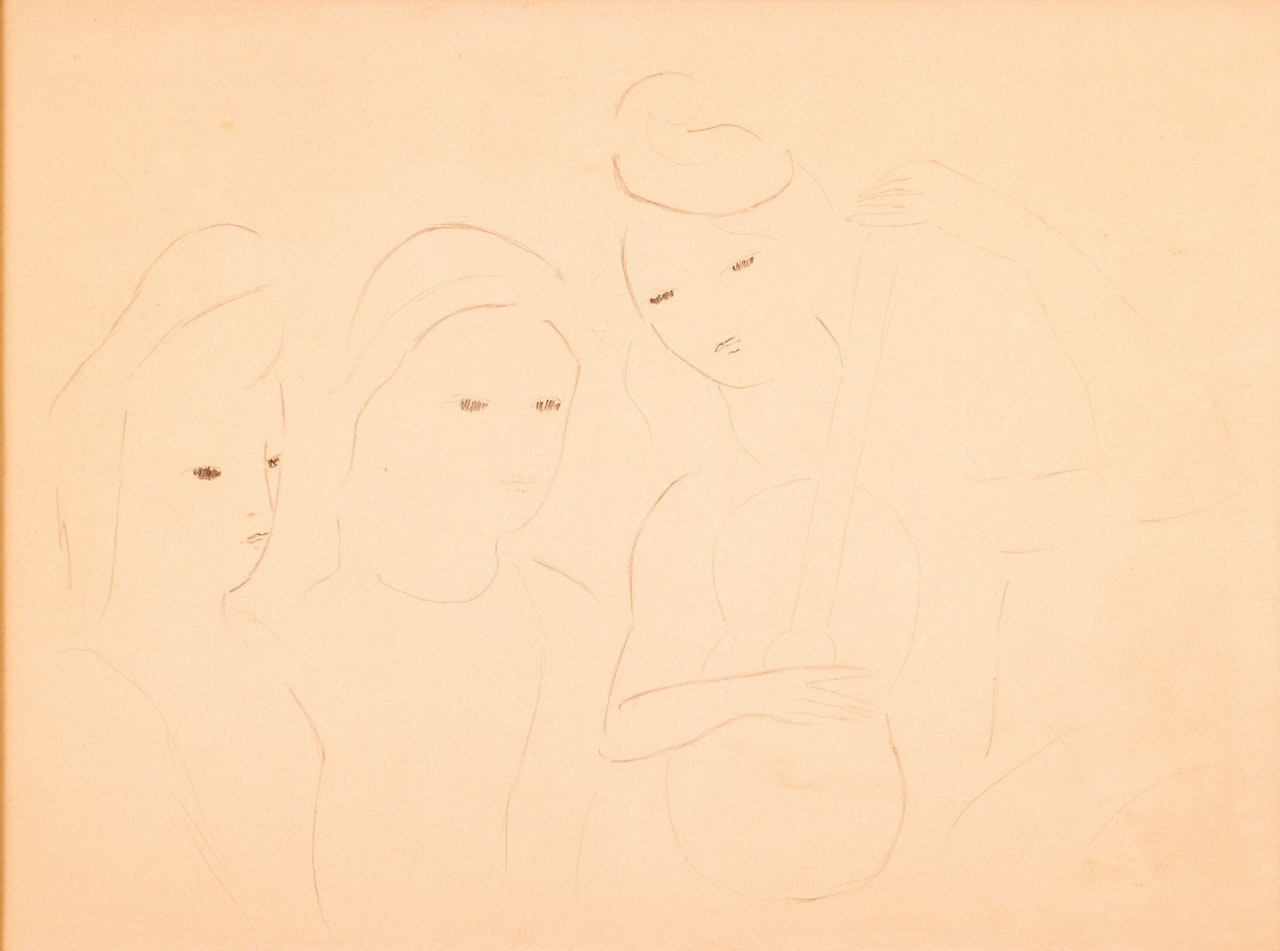 Three musicians by Marie Laurencin