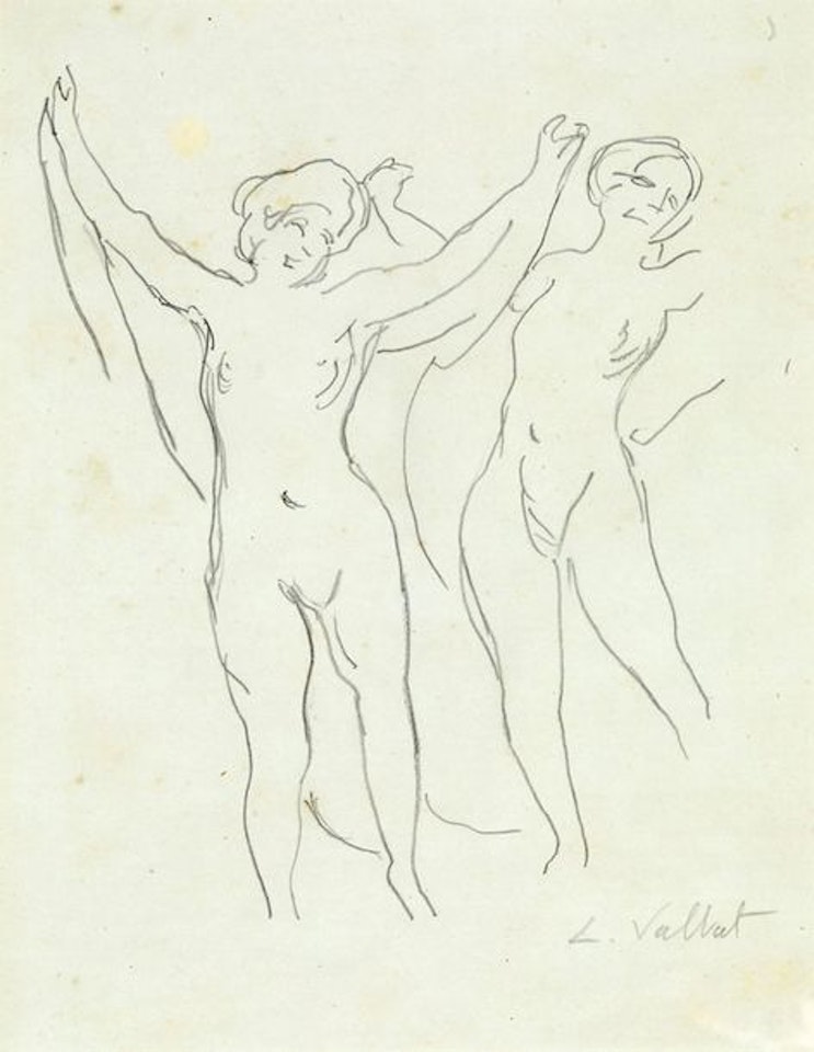 Nude dancers (study for a print drawing) by Louis Valtat