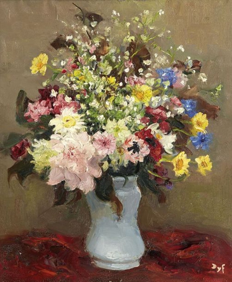 Vase of flowers by Marcel Dyf