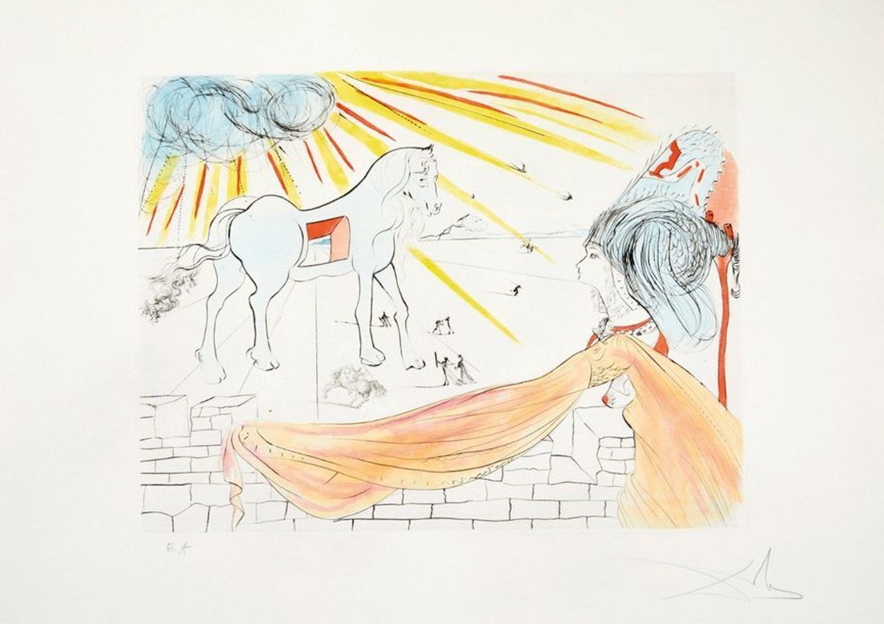 Helen and the Trojan Horse by Salvador Dali