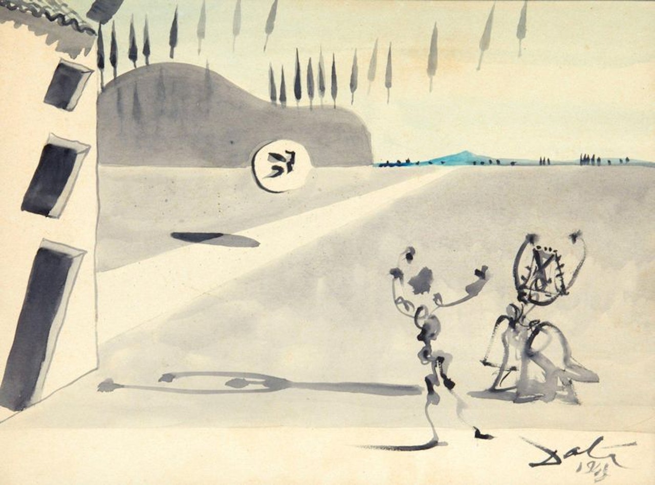 Set design for the ballet Le Tricorne by Manuel de Falla by Salvador Dali