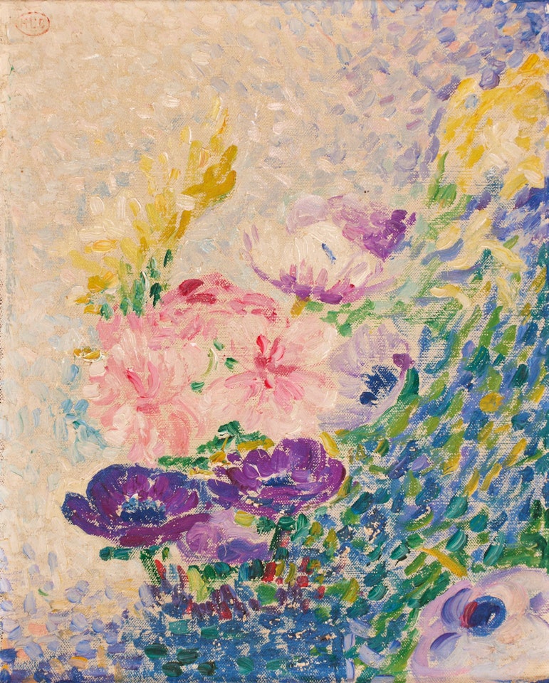 Study of Flowers, Poppies and Chrysanthemums by Henri Edmond Cross