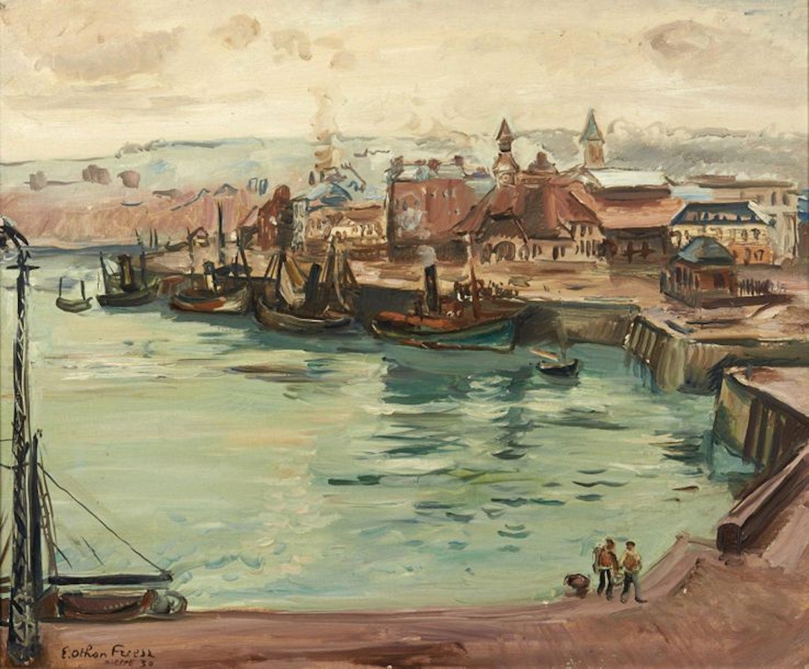 The port of Dieppe by Othon Friesz