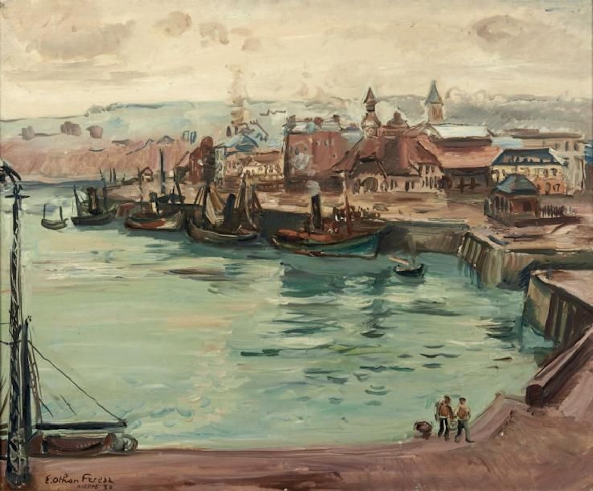 The port of Dieppe by Othon Friesz