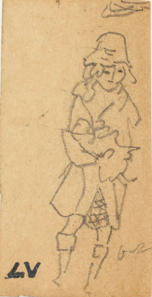 Girl with a hat and her doll by Louis Valtat