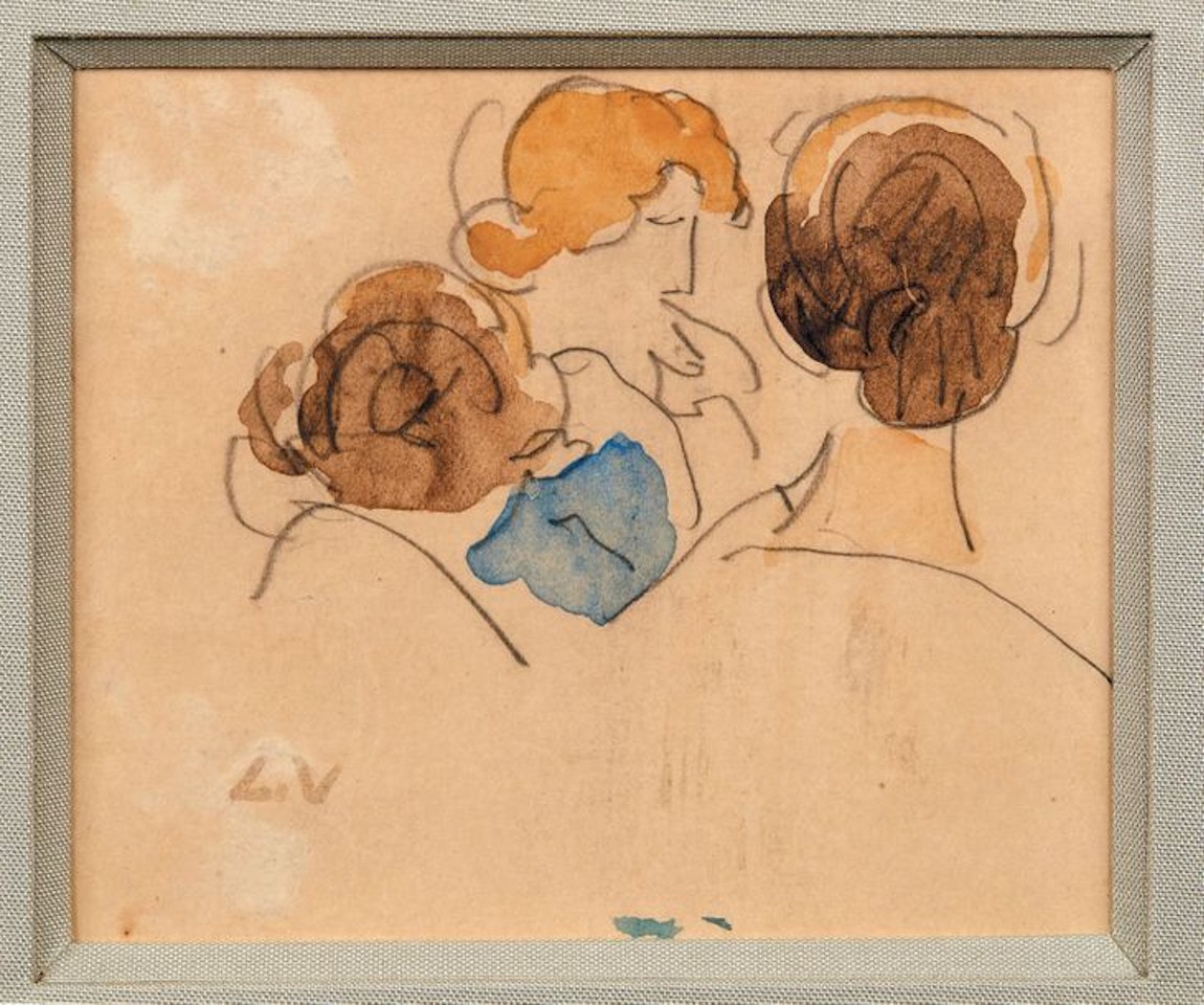 Three women from behind by Louis Valtat