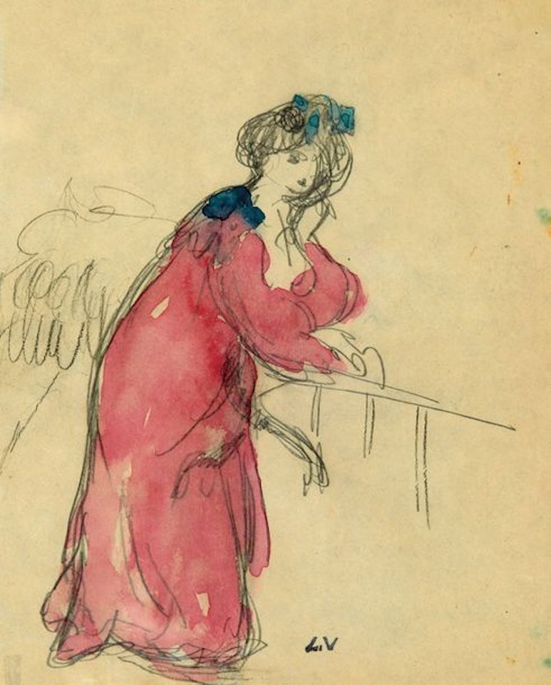 Madame Valtat, the blue ribbon by Louis Valtat