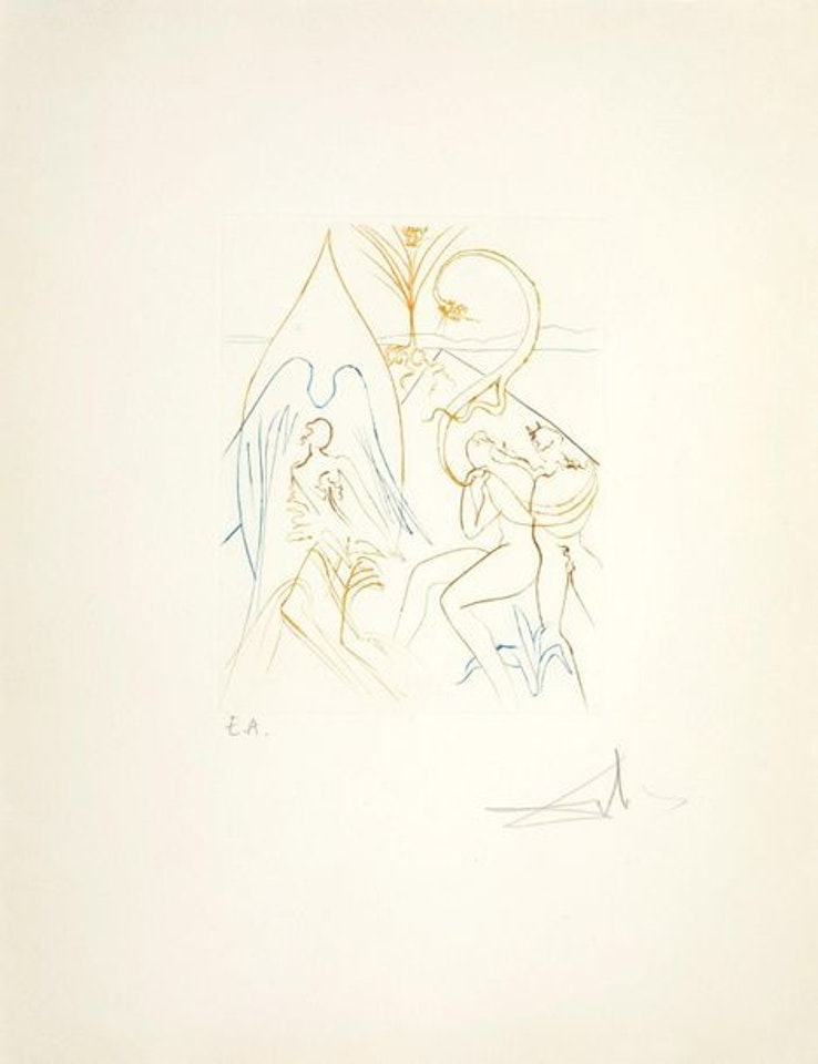 Le Paradis terrestre, suite of 9 plates by Salvador Dali