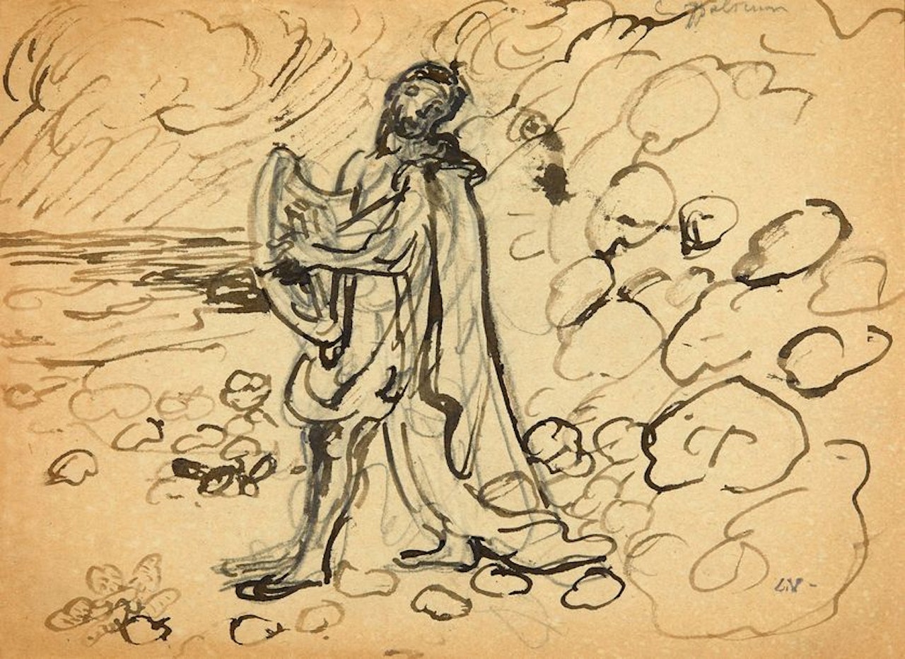 Character with gyther in a landscape by Louis Valtat