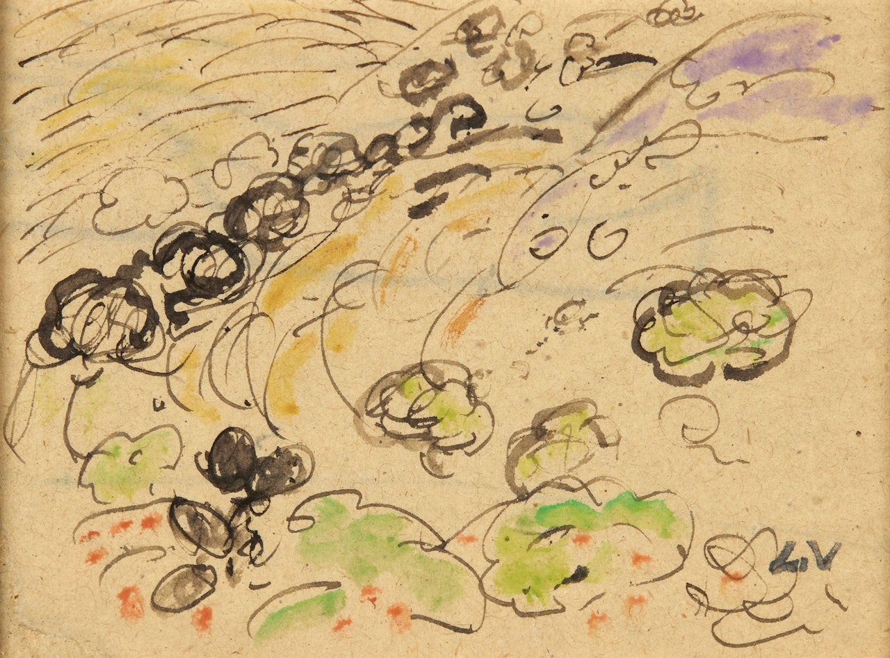 Study of a landscape on the edge of a hill by Louis Valtat