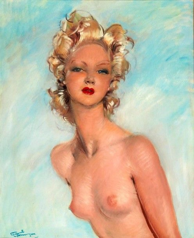 Bust of woman by Jean Gabriel Domergue
