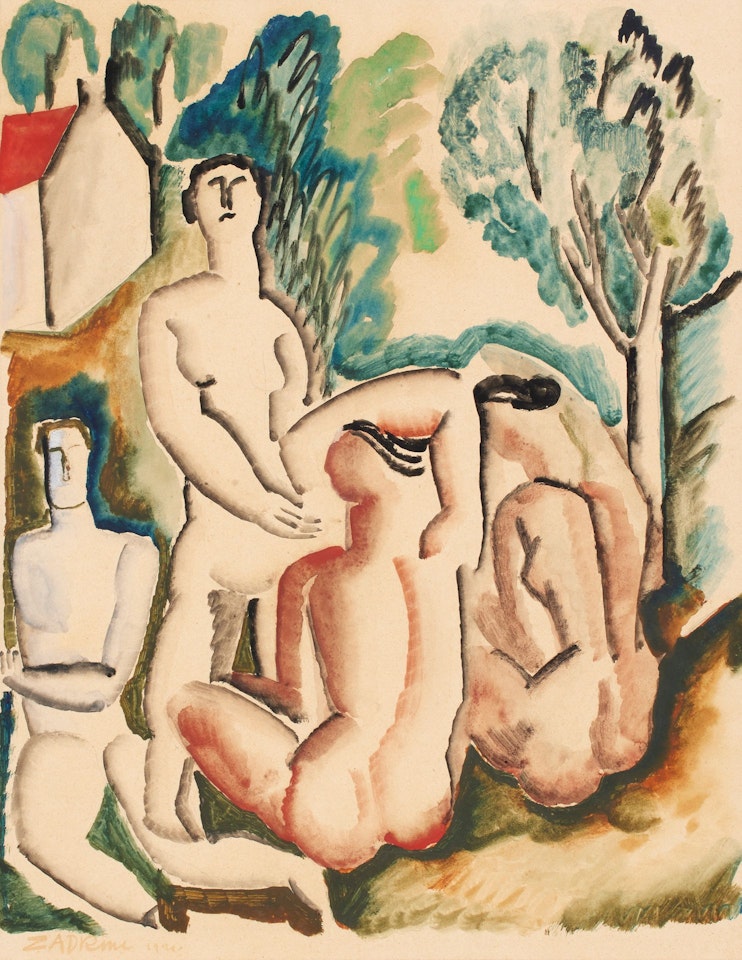 Four Nudes in a Landscape by Ossip Zadkine