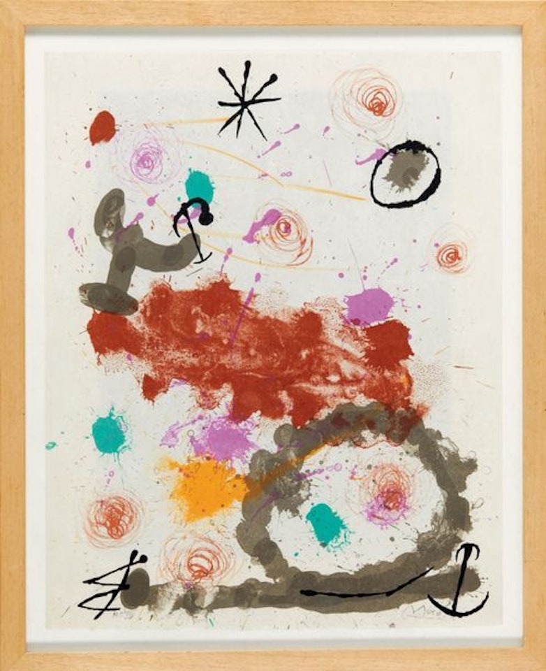 Untitled, plate taken from Some Flowers for Friends by E. Ionesco by Joan Miró