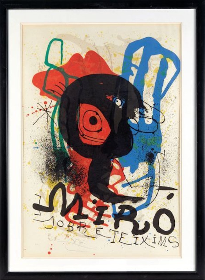 Poster for the exhibition “Sobreteixims” by Joan Miró