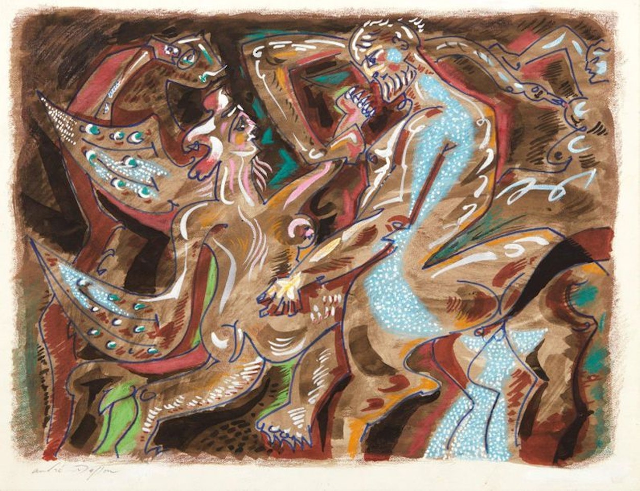 Mythological combat by André Masson
