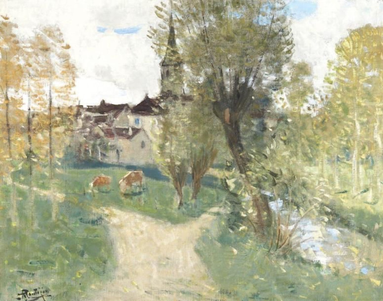 Landscape at Champ-sur-Yonne by Pierre Eugène Montezin
