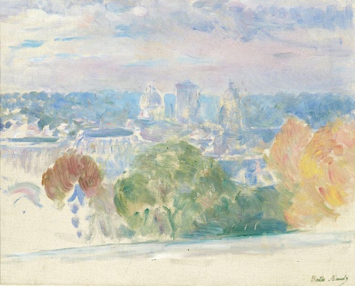 View of Tours; (Saint Martin"s basilica and the Charlemagne tower) by Berthe Morisot