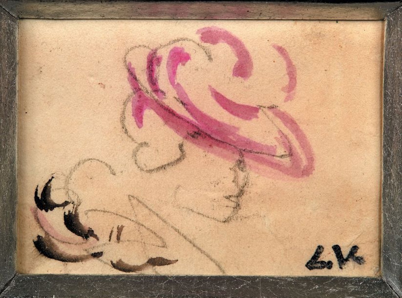 Pink hat by Louis Valtat