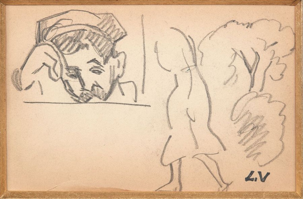 Head, profile and shaft by Louis Valtat
