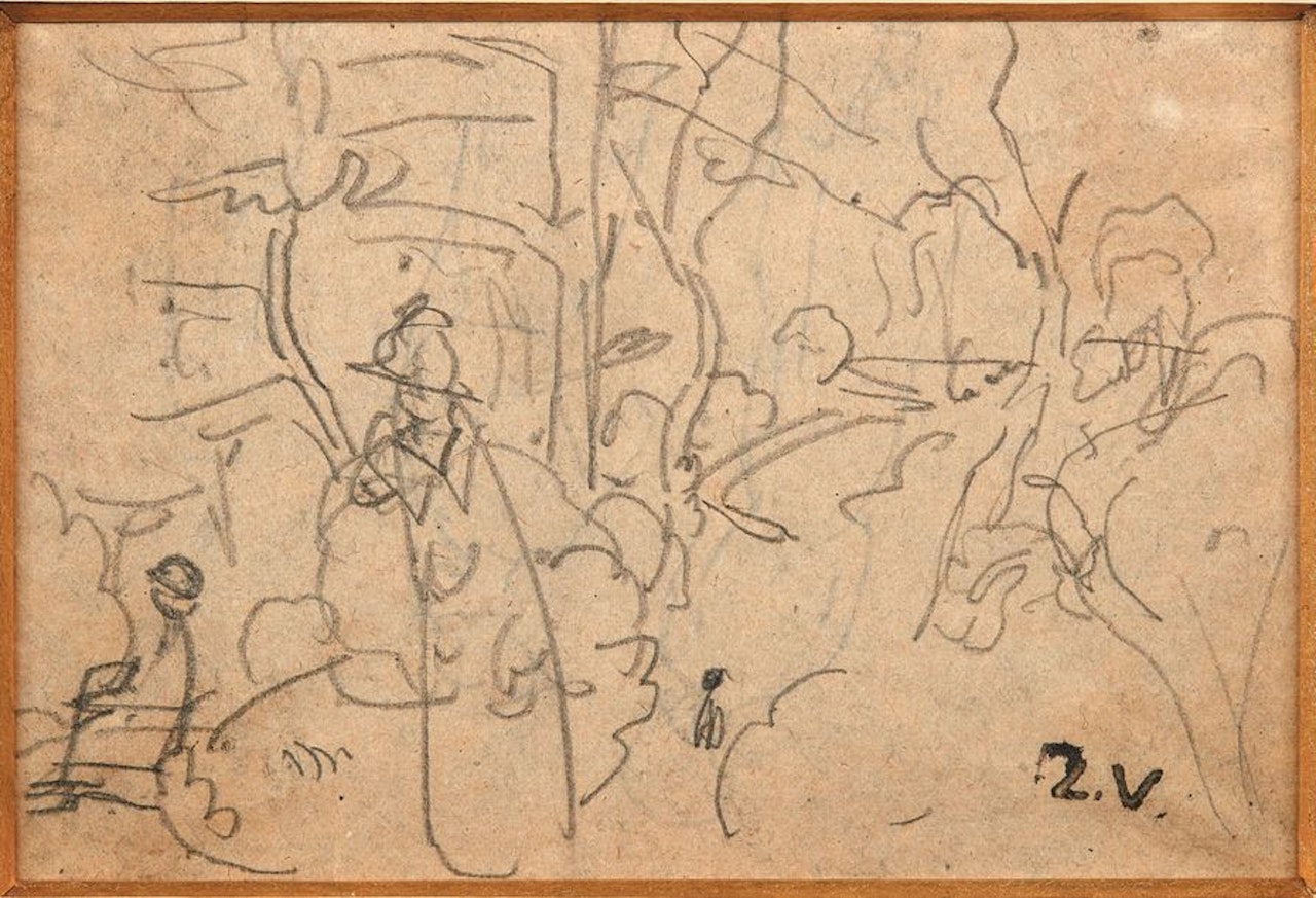 Characters in a park by Louis Valtat