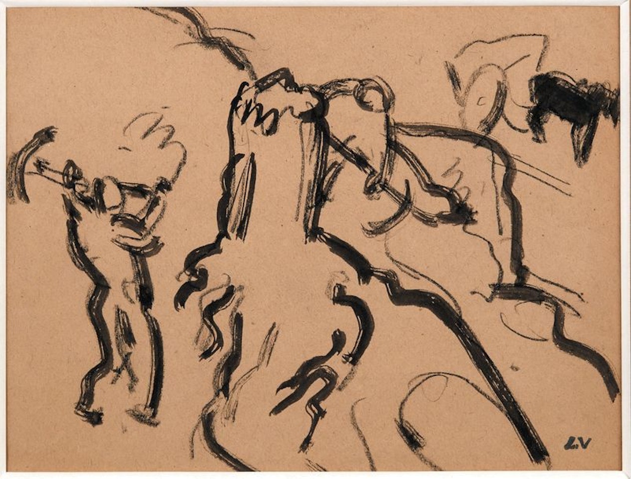 Character with pickaxe by Louis Valtat