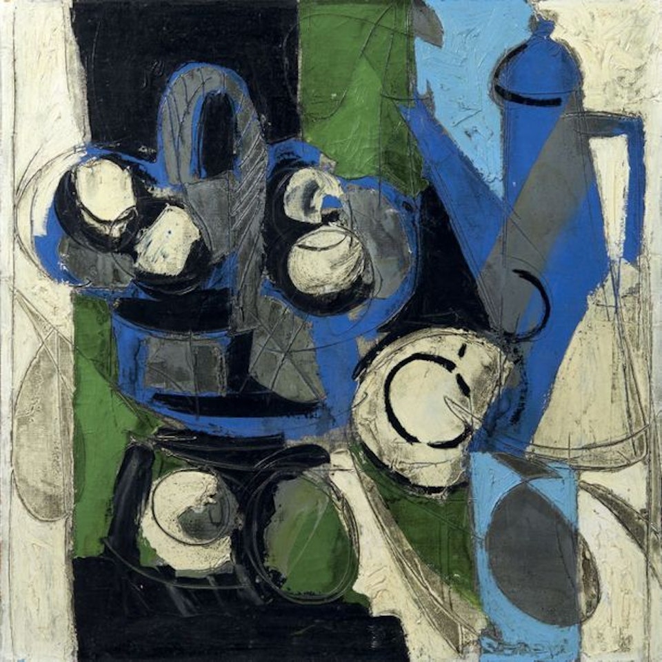 Coffee maker and fruit basket by Claude Venard