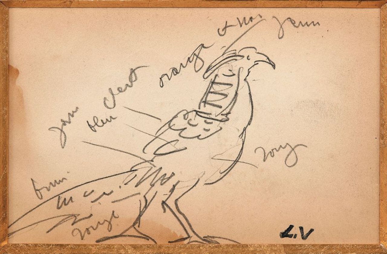 Preparatory drawing for a bird by Louis Valtat