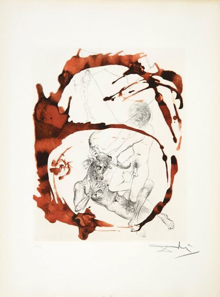 Thésée et le Minotaure, plate of the suite Mythologie by Salvador Dali