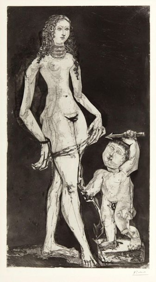 Venus and Love (after Cranach) by Pablo Picasso