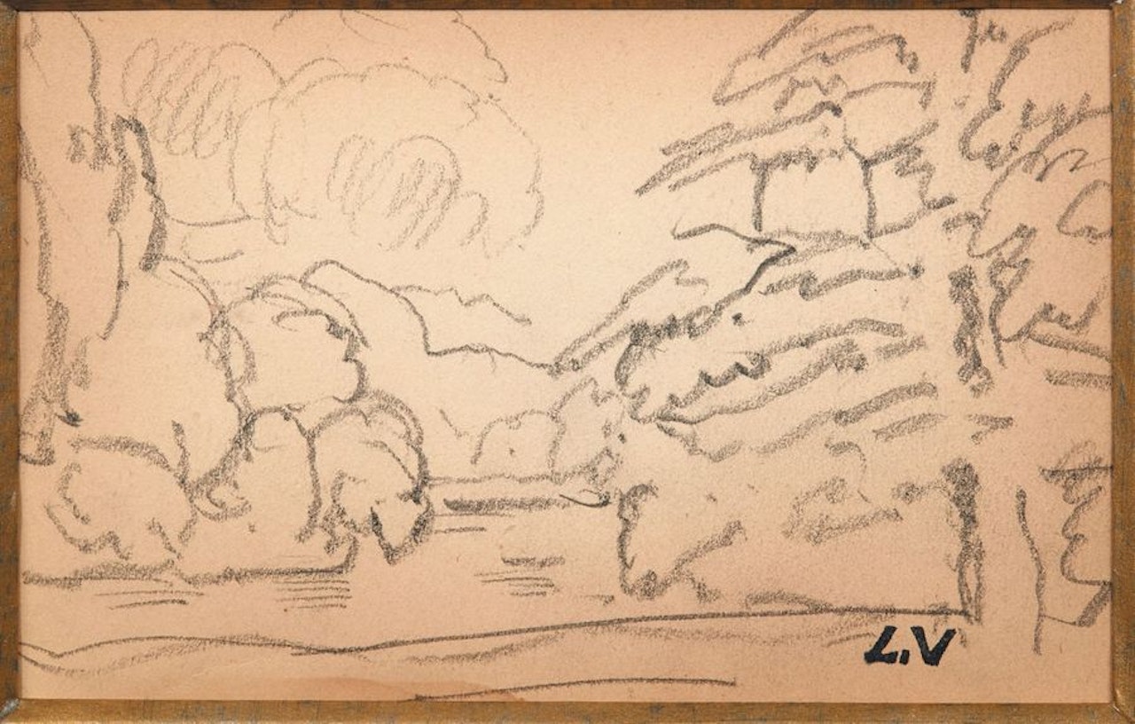Lake and trees by Louis Valtat