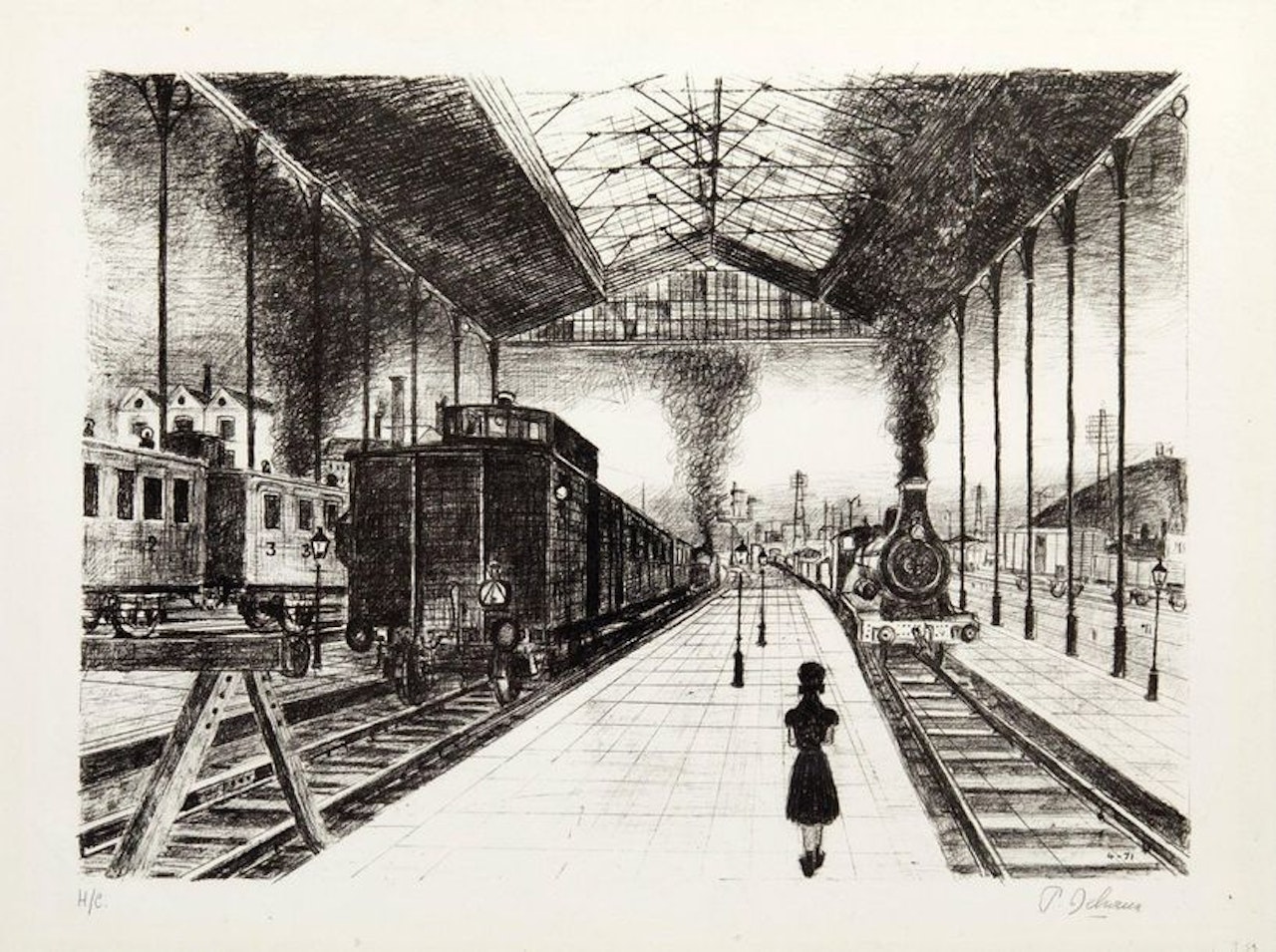La Gare, April 1971 by Paul Delvaux