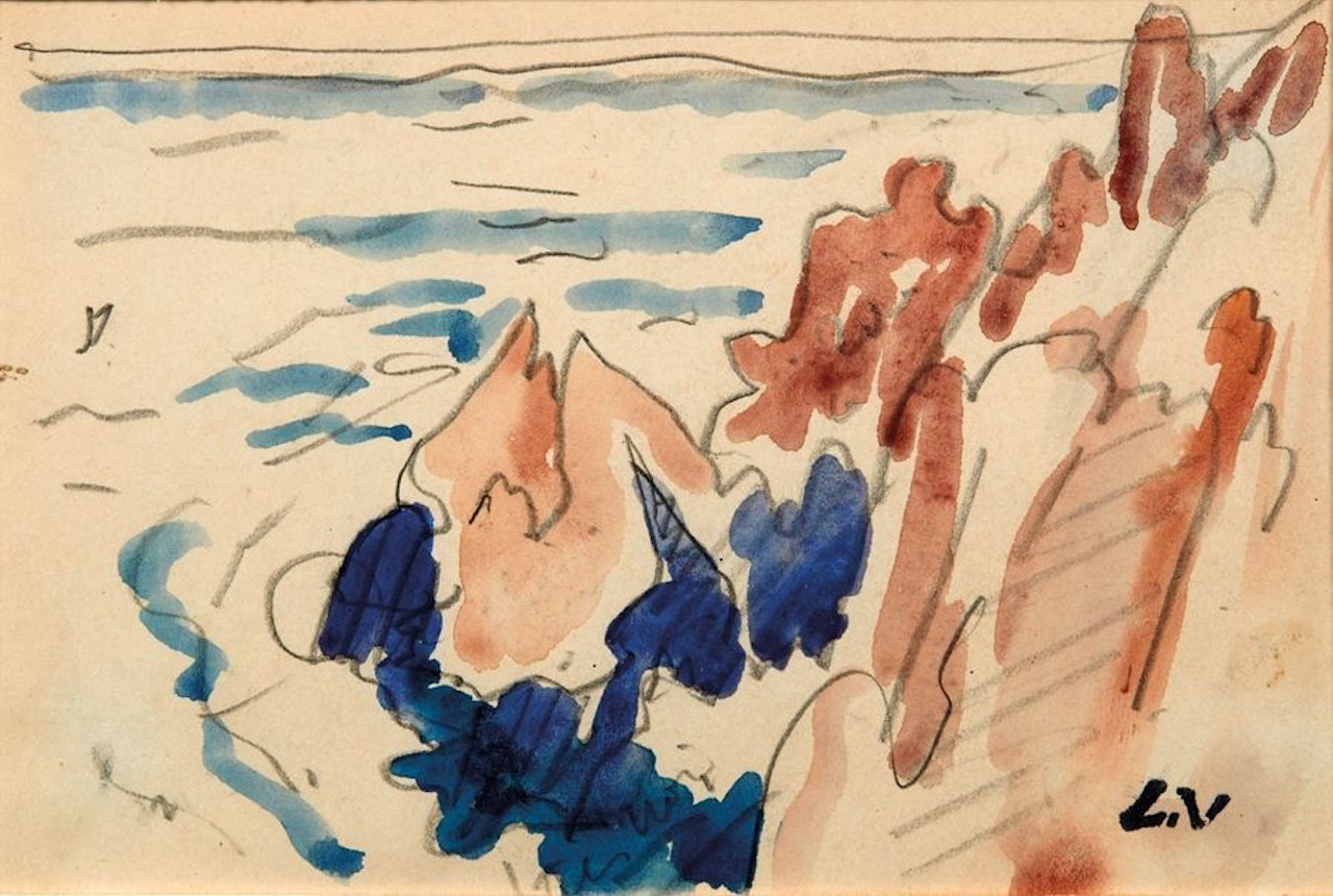Red rocks in Agay by Louis Valtat