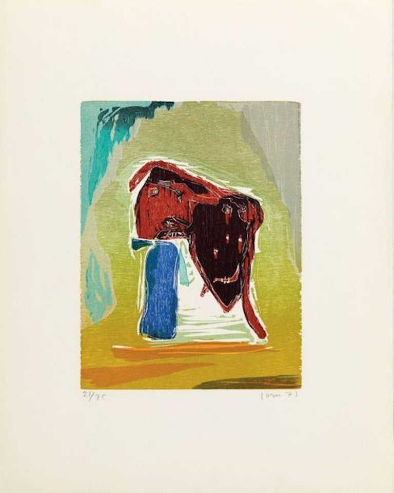 Convolving curtain, plate from the Etudes et surprises suite by Asger Jorn