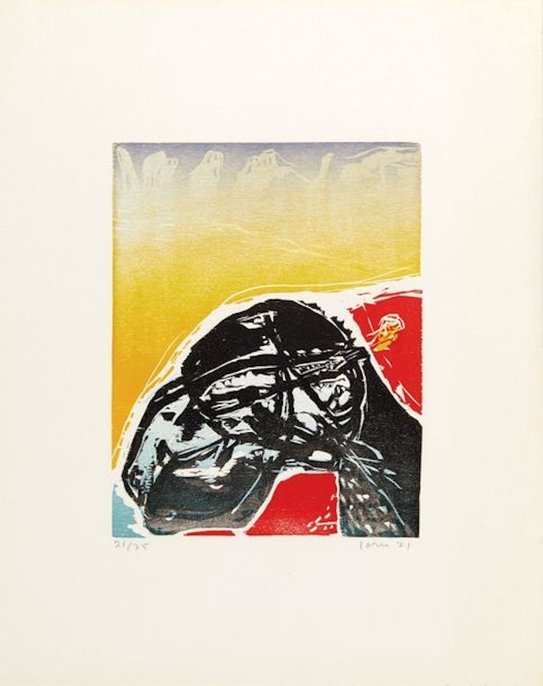 Disarming armor, plate from the Etudes et surprises suite by Asger Jorn